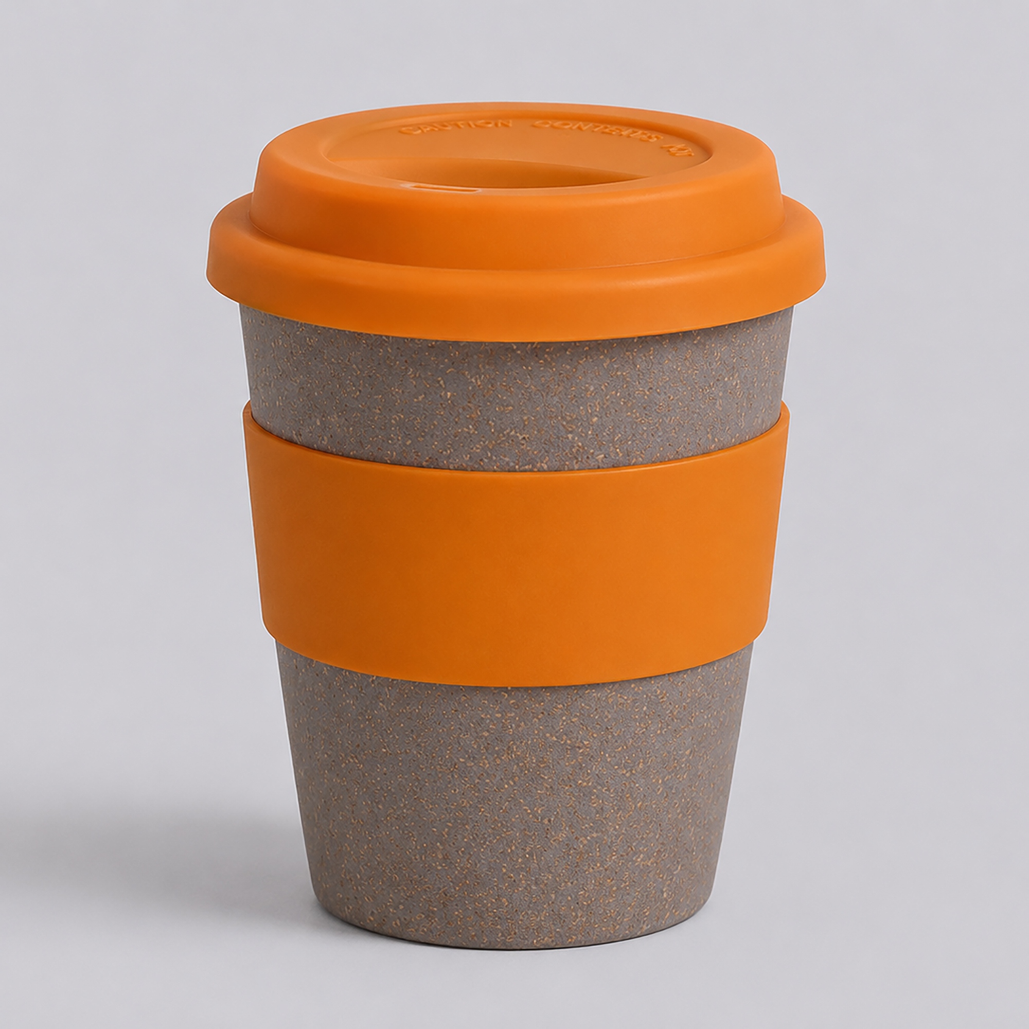 Стакан с силиконовой крышкой Café, оранжевый