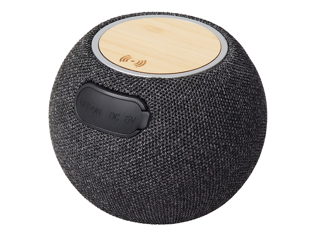 Портативная колонка с беспроводной зарядкой Ареа, 5 Вт Портативная колонка с беспроводной зарядкой Ареа, 5 Вт