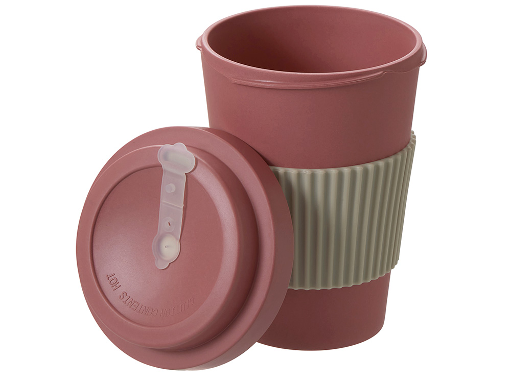Термокружка Muffin из натуральных волокон, пыльно-розовый