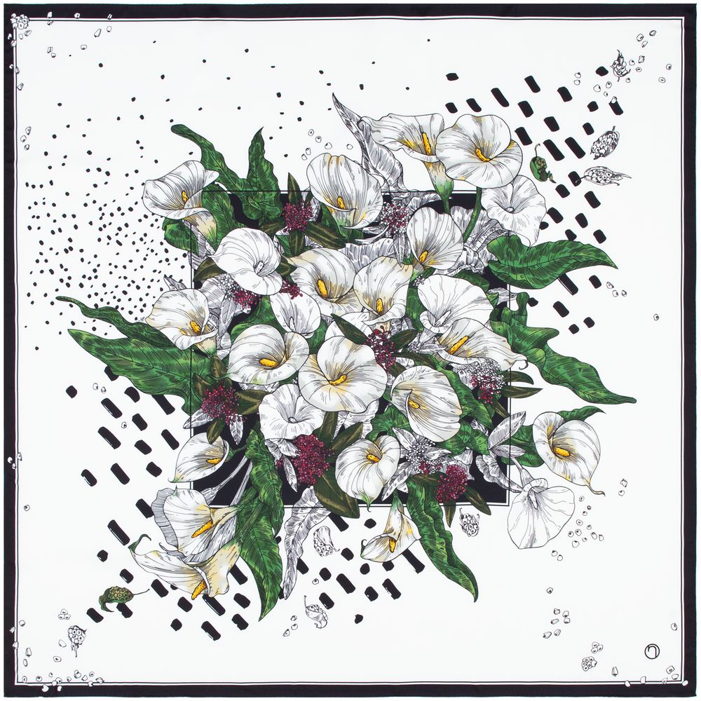 Платок шелковый Delicate, каллы Платок шелковый Delicate, каллы