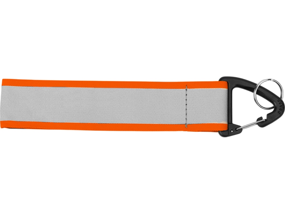 Светоотражающий брелок Reflector, серебристый/неоновый оранжевый