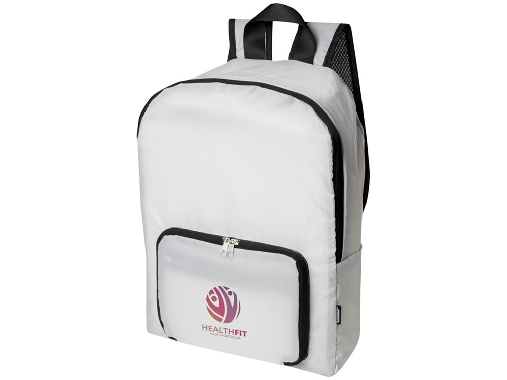 Складной рюкзак EcoFold объемом 15 л из переработанного ПЭТ-пластика - Белый