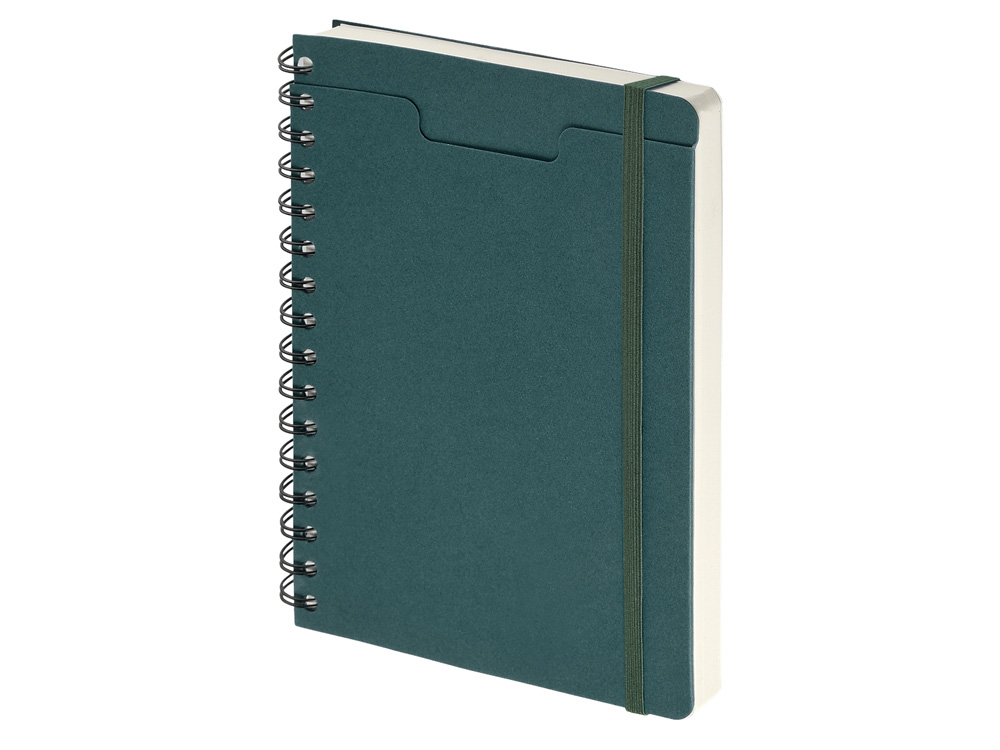 Ежедневник недатированный на гребне А5 Pragmatic, темно-зеленый