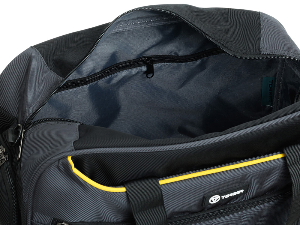 Сумка спортивная TORBER, серый, полиэстер, 48 х 24 х 30 см Сумка спортивная TORBER, серый, полиэстер, 48 х 24 х 30 см