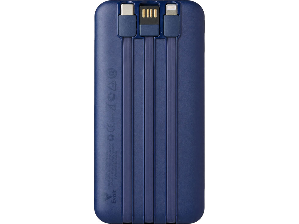 Внешний беспроводной аккумулятор c QC/PD Арти, 10000 mAh, темно-синий