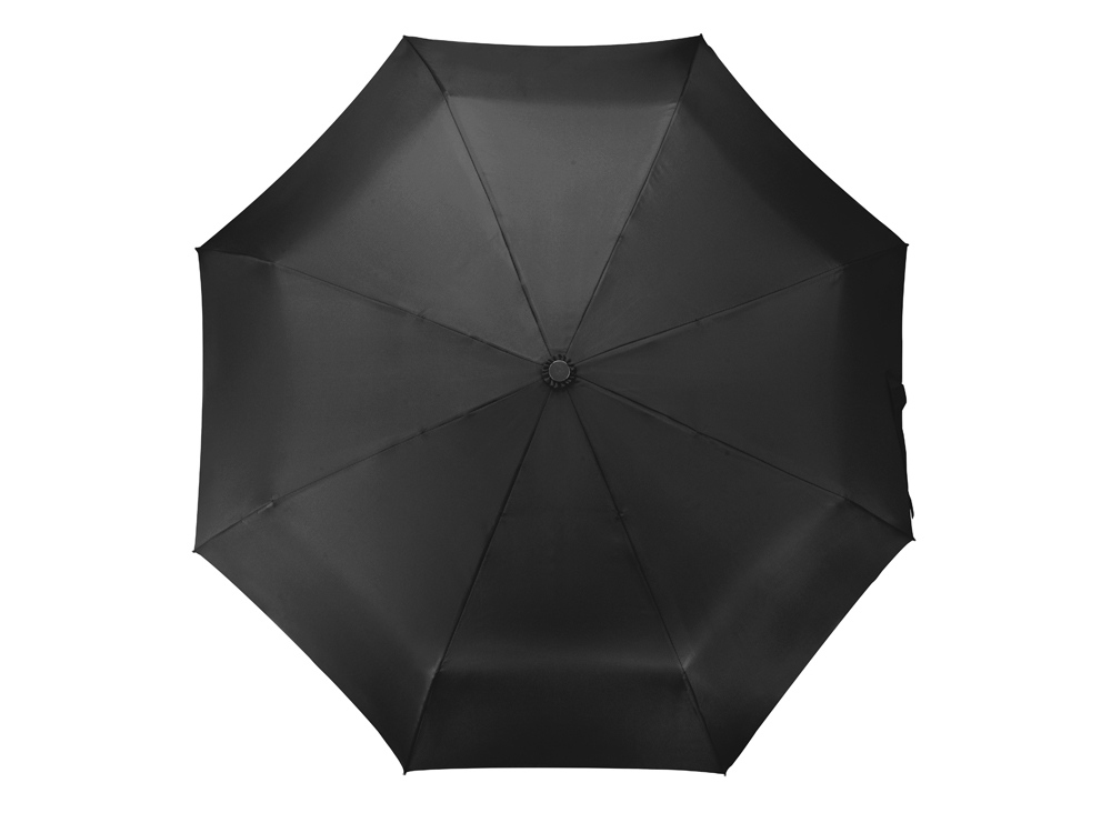 Зонт складной Tempe, механический, 3 сложения, с чехлом, черный