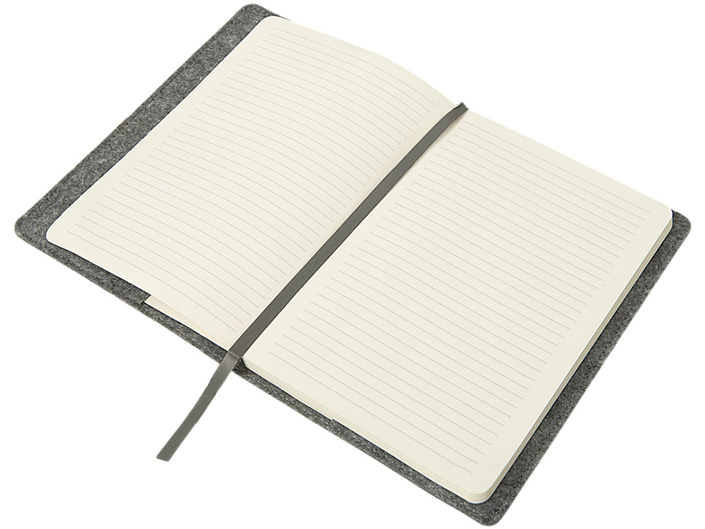 Двустороннее портфолио из рпет-фетра и искусственной кожи Felt, серый