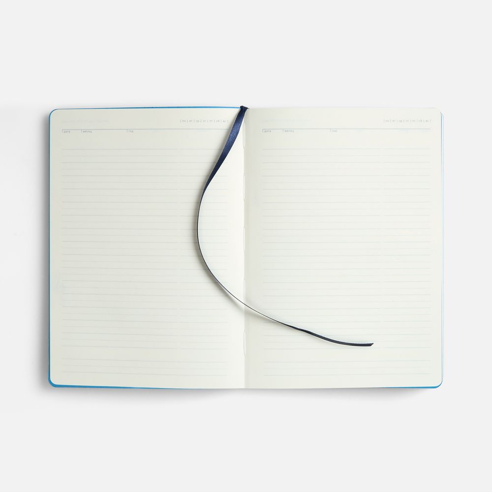 Ежедневник Doppio, недатированный, синий с голубым