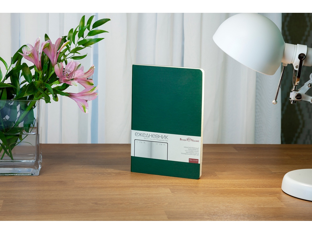 Ежедневник А5 недатированный Megapolis Flex, темно-зеленый