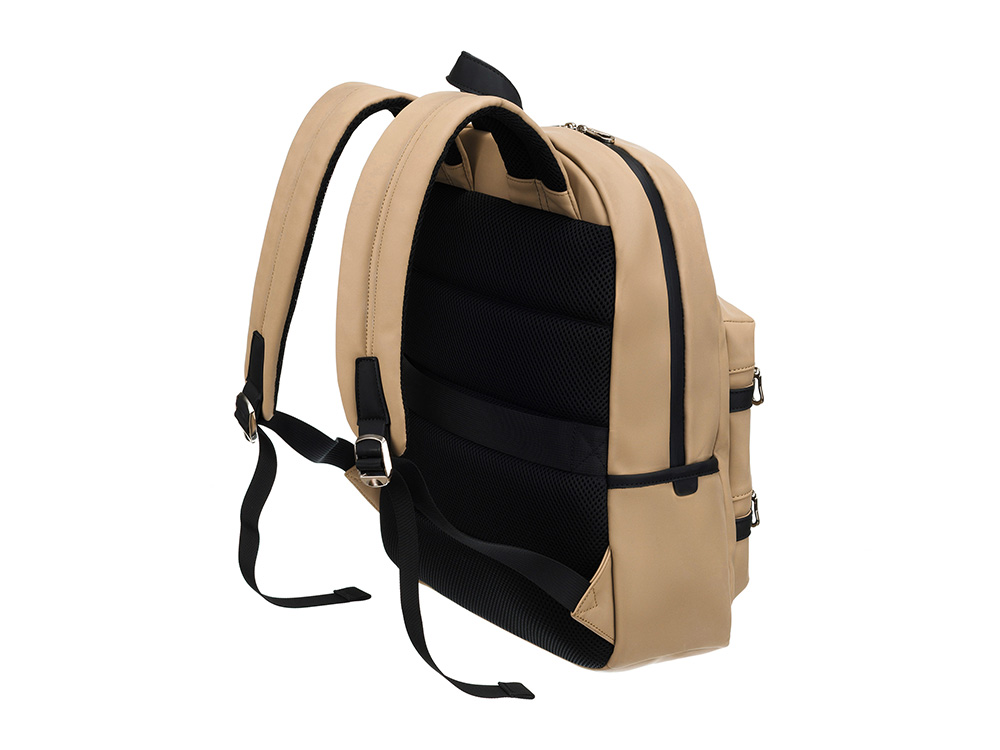 Рюкзак TORBER НОВА с отделением для ноутбука 14.1, бежевый, полиэстер, 31,5 х 12,5 х 39,5 см