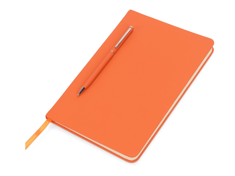 Блокнот А5 Magnet 14,3*21 с магнитным держателем для ручки, оранжевый