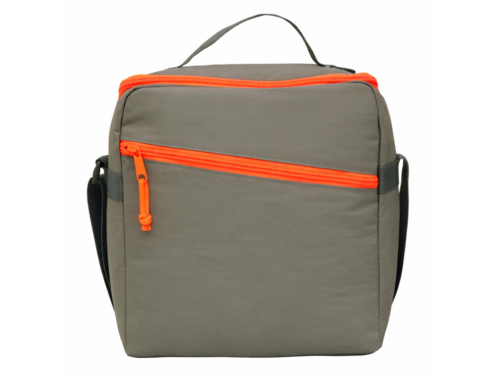 Изотермическая сумка-холодильник Neo Classic c контрастной молнией, серый/оранжевый