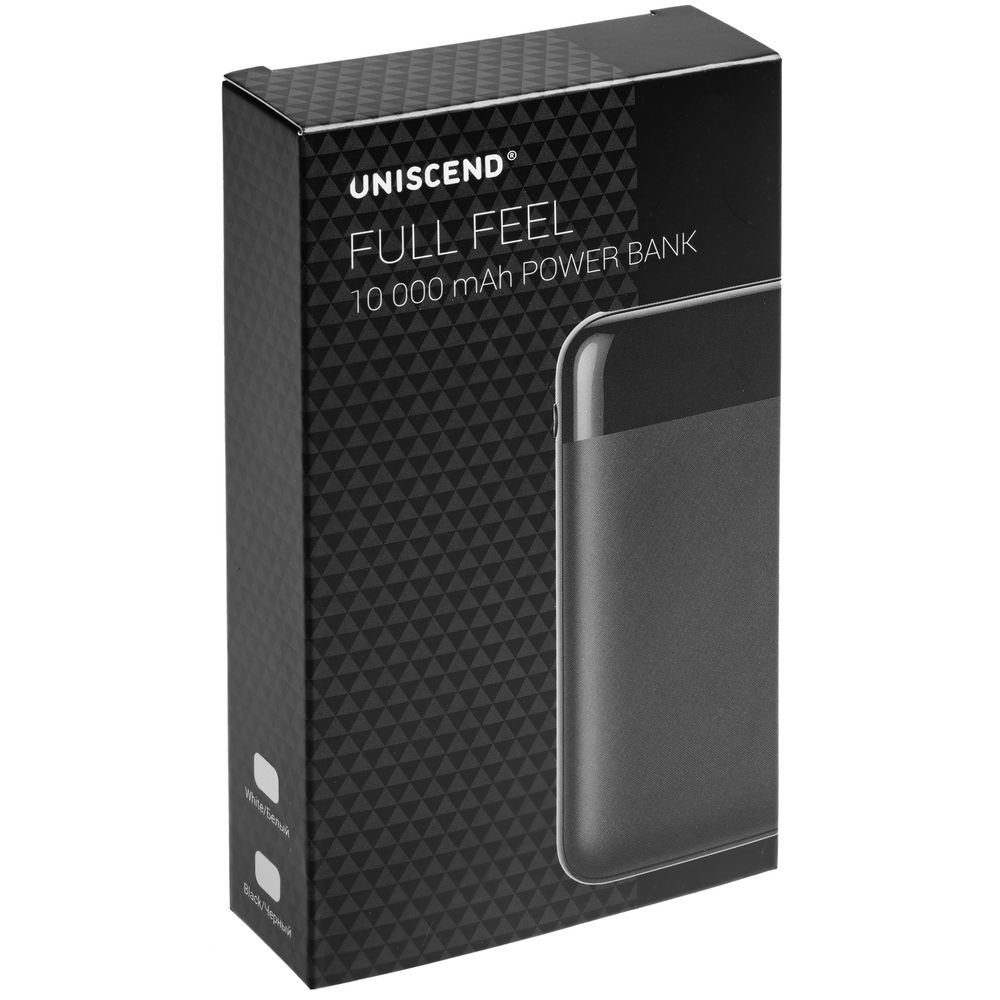 Внешний аккумулятор Uniscend Full Feel 10000 мАч с индикатором, белый