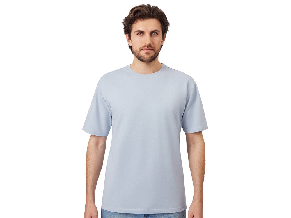 Футболка из френч терри Warsaw унисекс 220гр, небесно-голубой