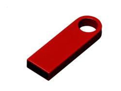 USB 2.0-флешка на 32 Гб с мини чипом и круглым отверстием, красный USB 2.0-флешка на 32 Гб с мини чипом и круглым отверстием, красный
