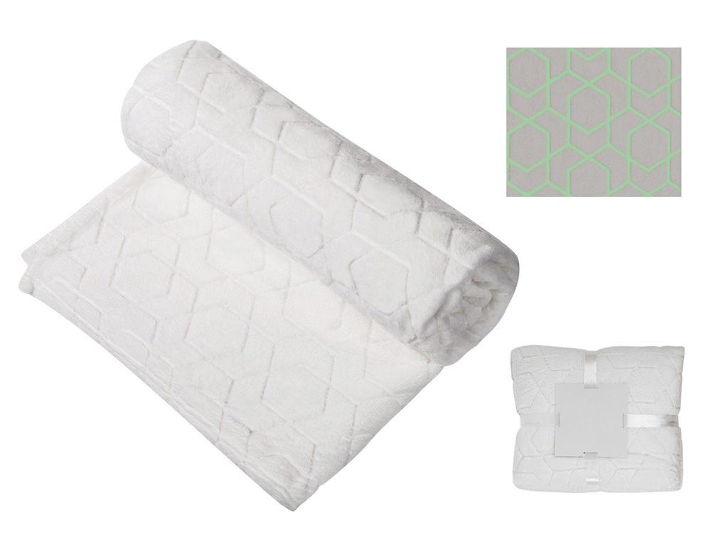 Светящийся в темноте плед Lattice белый Светящийся в темноте плед Lattice белый