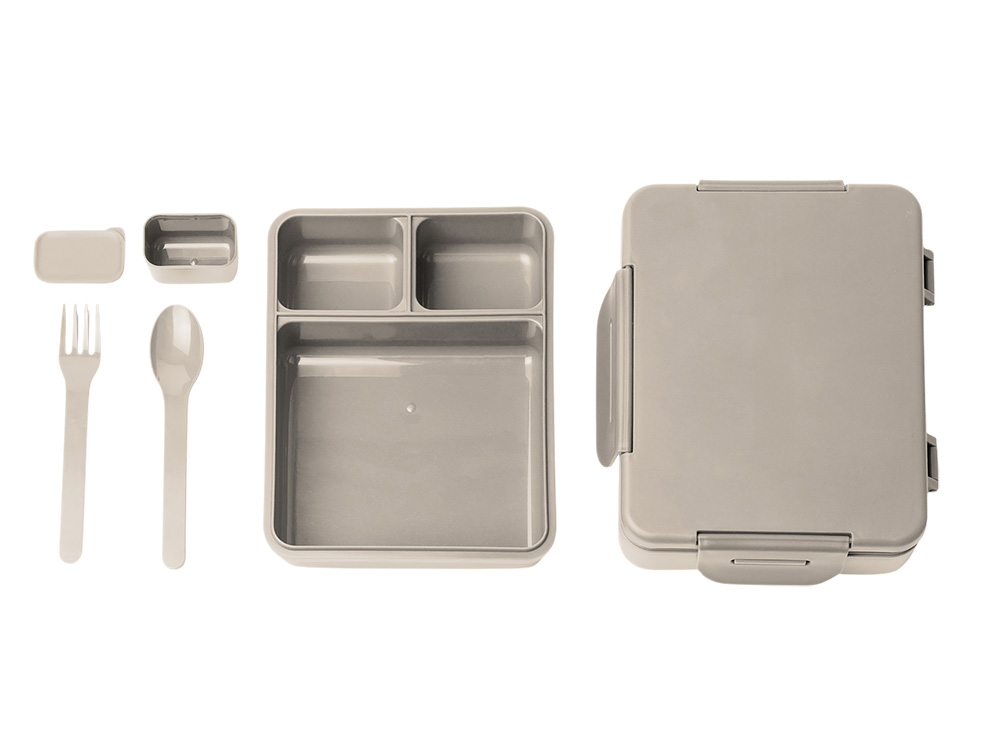 Ланч-бокс COMIX/КОМИКС с тремя отделениями, бежевый