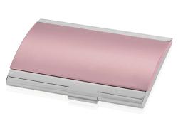 Визитница Смит, розовый/серебристый Визитница Смит, розовый/серебристый
