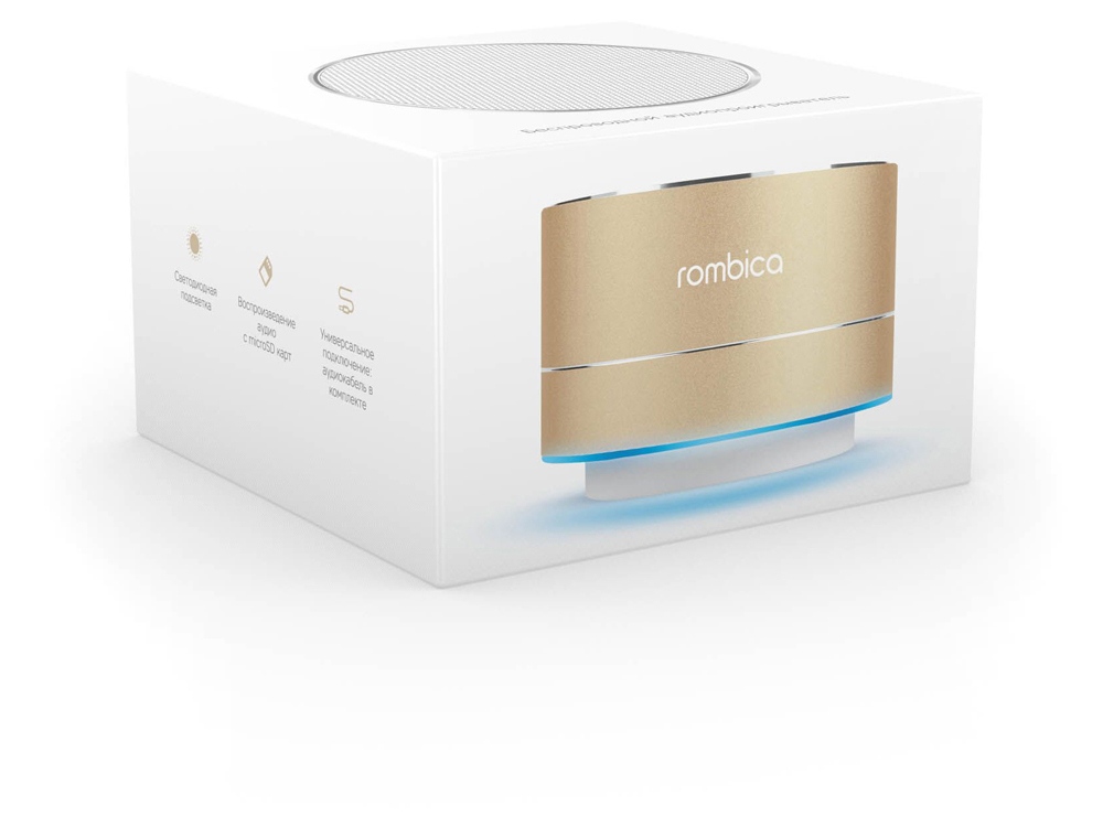 Портативная акустика Rombica Mysound BT-03 4C, золотистый (Р)