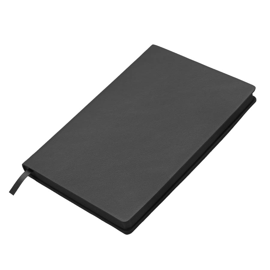 Бизнес-блокнот LADY, формат А5, черный, блок в клетку