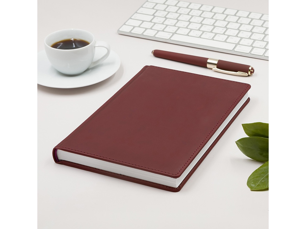 Ежедневник А5 датированный Velvet 2022, бордовый Ежедневник А5 датированный Velvet 2022, бордовый