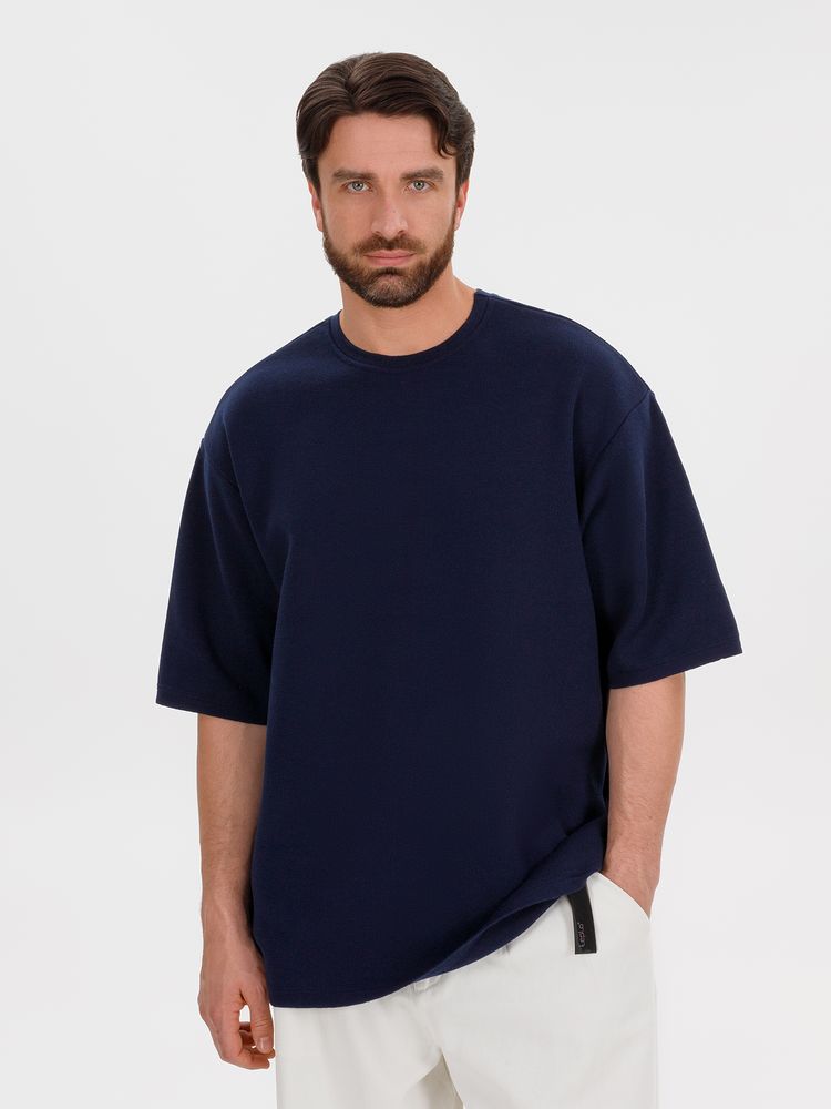 Джемпер с коротким рукавом Siluetti Volumica, темно-синий