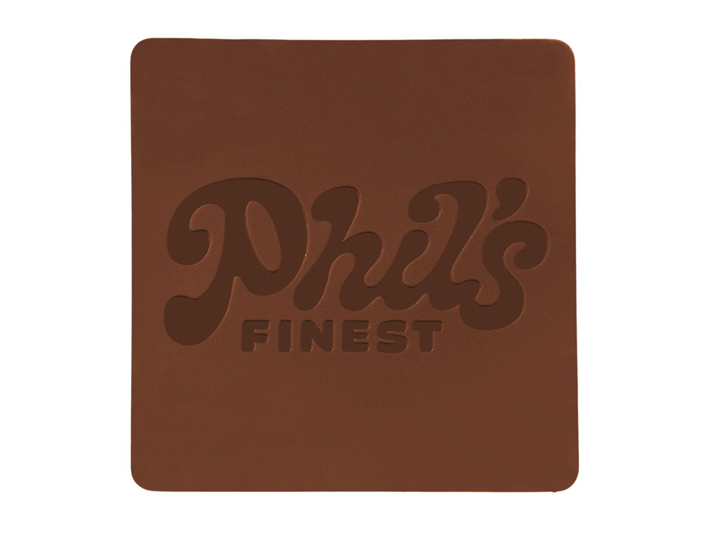 ПАТЧ КВАДРАТ soft-touch (коричневый ) 5,5 х 5,5 см