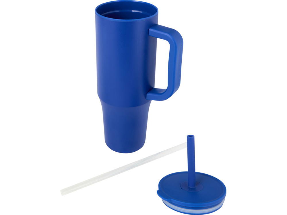 Brady термостакан с силиконовой трубочкой, объемом 900 мл, сертифицированный согласно RCS - Ярко-синий