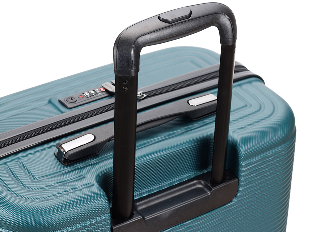 Чемодан TORBER Onego, зелёный, ABS-пластик, 69,5 х 46 х 26 см, 69 л