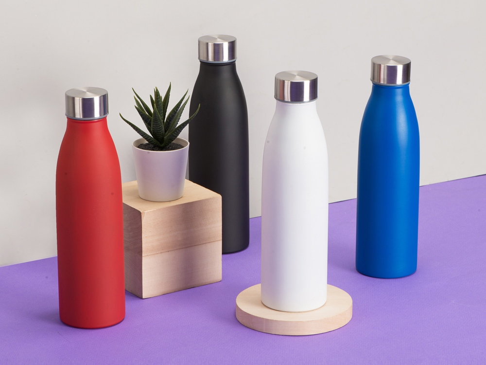 Стальная бутылка Rely, 800 мл, черный матовый