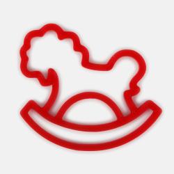 Подвеска «Лошадка-качалка», 3D-печать, красная Подвеска «Лошадка-качалка», 3D-печать, красная