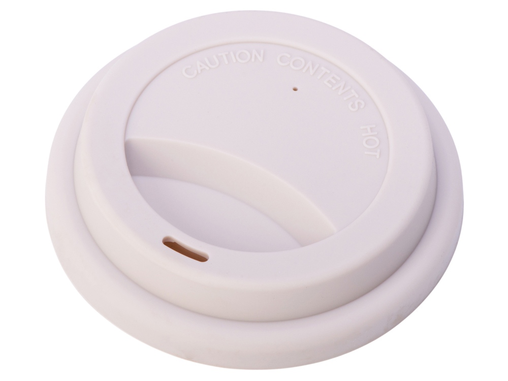 Стакан с силиконовой крышкой Cafe, beige