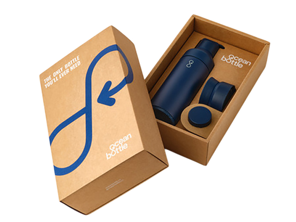 Подарочный набор Ocean Bottle 3-в-1 объемом 500 мл - Синий