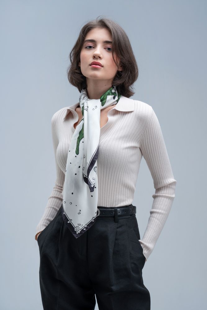 Платок шелковый Delicate, каллы Платок шелковый Delicate, каллы