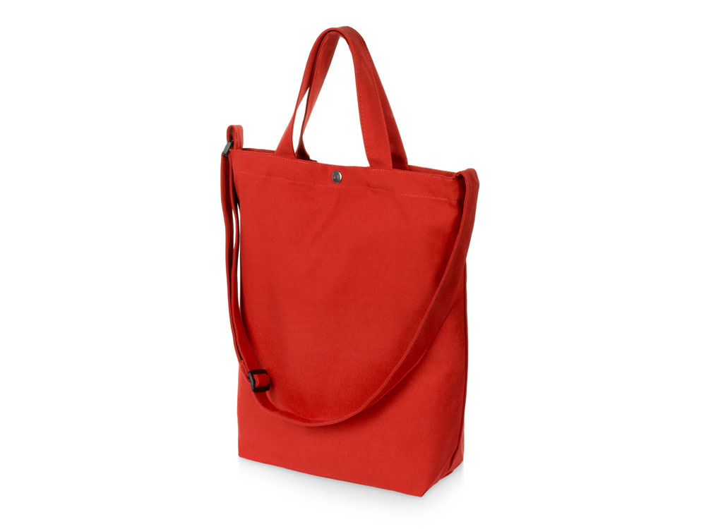 Сумка Helfer из хлопка на кнопке с регулирующейся лямкой, красный Сумка Helfer из хлопка на кнопке с регулирующейся лямкой, красный