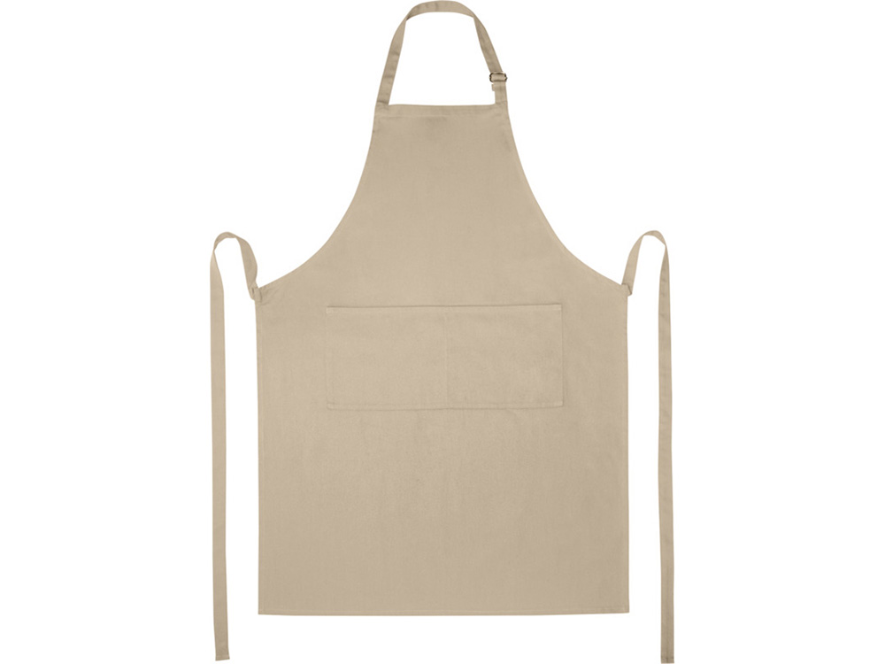Фартук Andrea плотностью 240 г/м² с регулируемой завязкой на шее - Oatmeal