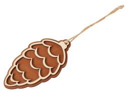 Подвеска шишка с цветной подложкой, коричневая подложка Подвеска шишка с цветной подложкой, коричневая подложка