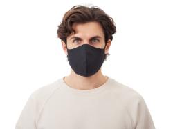 Маска для лица многоразовая из хлопка, анатомической формы, черный
