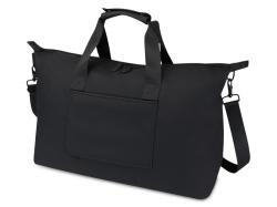 Спортивная сумка для ноутбука с диагональю экрана 15,6 дюйма Turner, изготовленная из переработанных материалов согласно стандарту GRS - сплошной черный