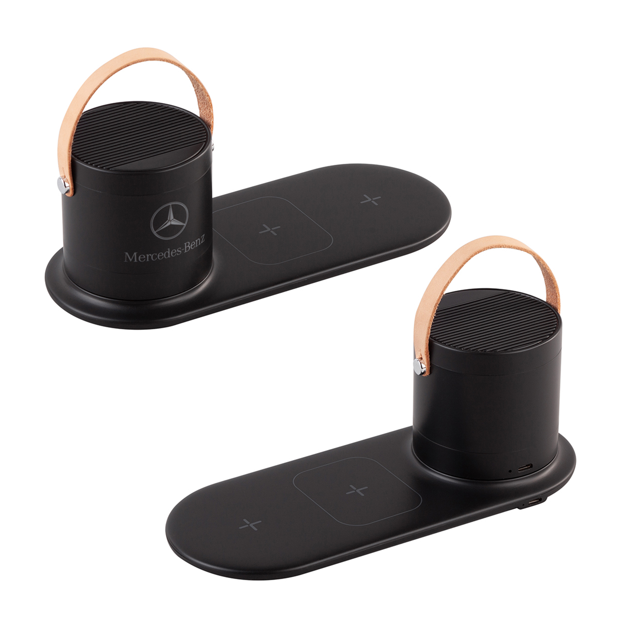 Настольная беспроводная (15W) зарядная станция "Blacksmith" с bluetooth колонкой с подсветкой логотипа Настольная беспроводная (15W) зарядная станция "Blacksmith" с bluetooth колонкой с подсветкой логотипа