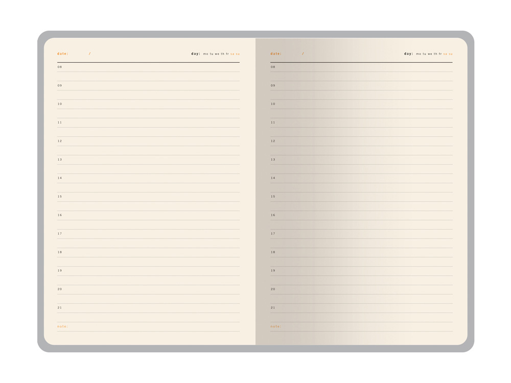 Ежедневник недатированный А5 Boston (темно-синий) желтый обрез