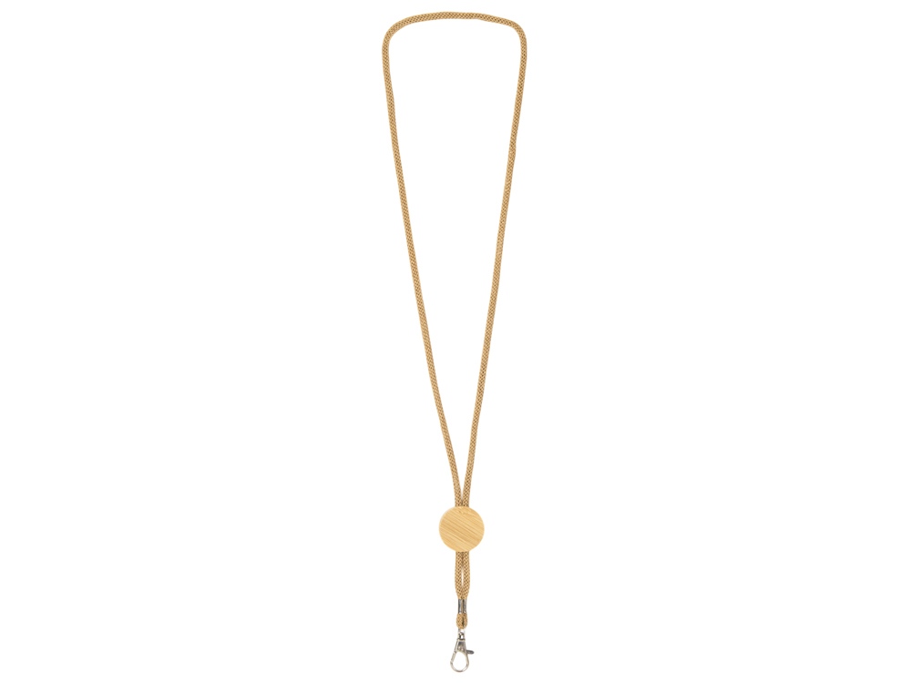 Ланъярд из бумаги с бамбуковой плашкой Franklinia, натуральный