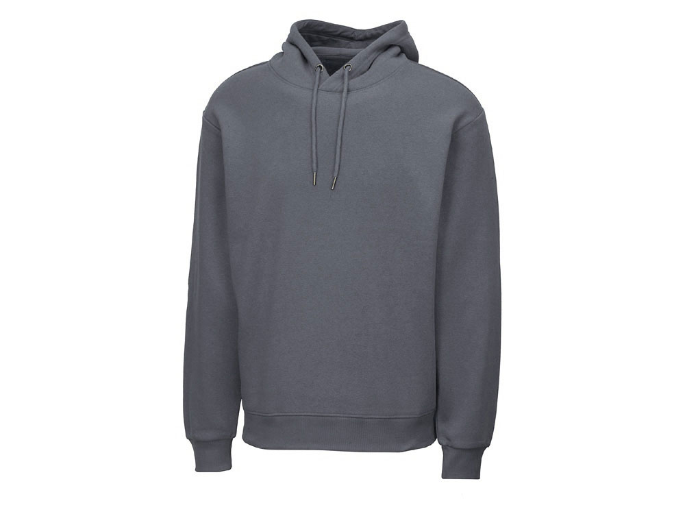 Толстовка с капюшоном оверсайз Lisbon унисекс, темно-серый