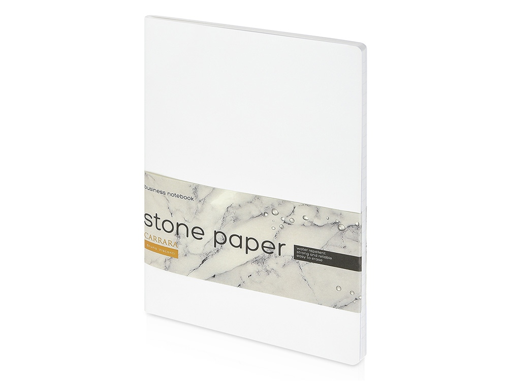 Тетрадь с каменной бумагой А5 Carrara 40 л., линейка, белый Тетрадь с каменной бумагой А5 Carrara 40 л., линейка, белый