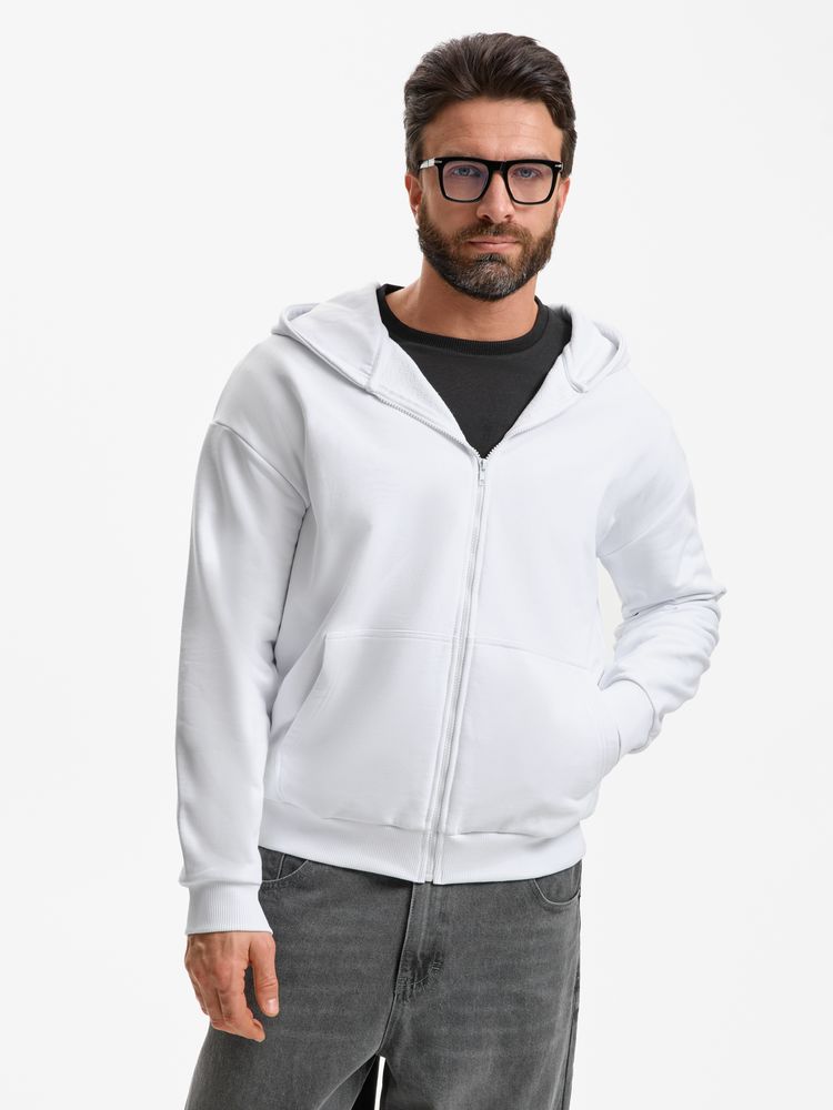 Толстовка унисекс оверсайз Sartoro, белая Толстовка унисекс оверсайз Sartoro, белая