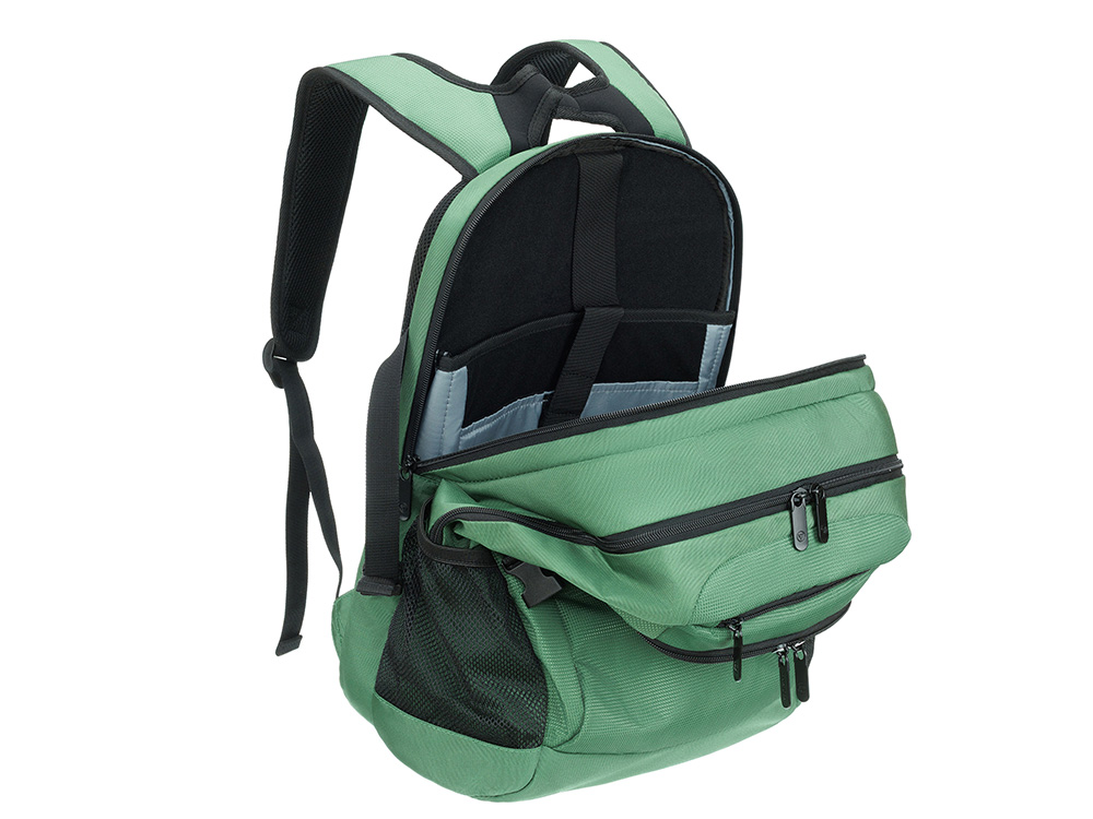 Рюкзак TORBER МЕГАПОЛИС с отделением для ноутбука 16, зеленый, полиэстер, 47 х 34 x 28 см