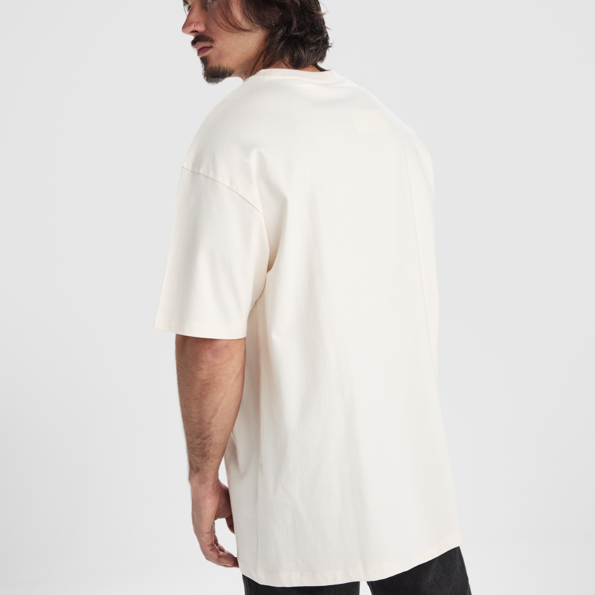 Футболка оверсайз BULL, БЕЛЫЙ XS