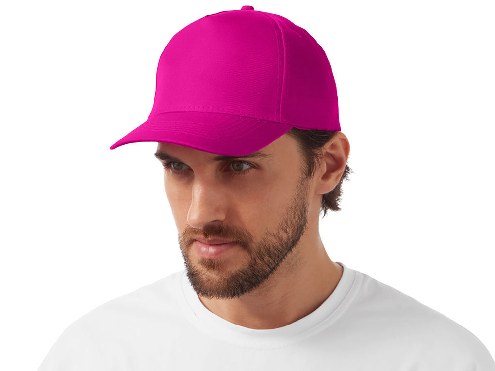 Бейсболка Poly 5-ти панельная 120гр, фуксия
