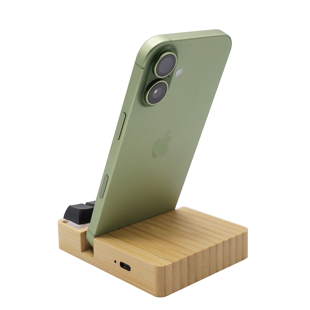 Беспроводное зарядное устройство ClickPad (10W) в виде подставки для телефона, с клавишами анти-стресс, черный