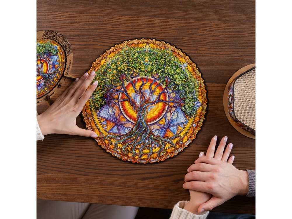 Деревянный пазл мандала Дерево жизни